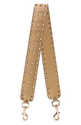 Женские кожаный ремень для сумки rockstud spike VALENTINO бежевого цвета по цене 69950 руб., арт. QW1P0P37/NAP | Фото 1 Женские кожаный ремень для сумки rockstud spike VALENTINO бежевого цвета, арт. QW1P0P37/NAP | Фото 1 (Ошибки технического описания: Нет высоты, Нет глубины; Материал: Натуральная кожа; Кросс-КТ: ремень-сумка; Статус проверки: Проверено, Проверена категория)