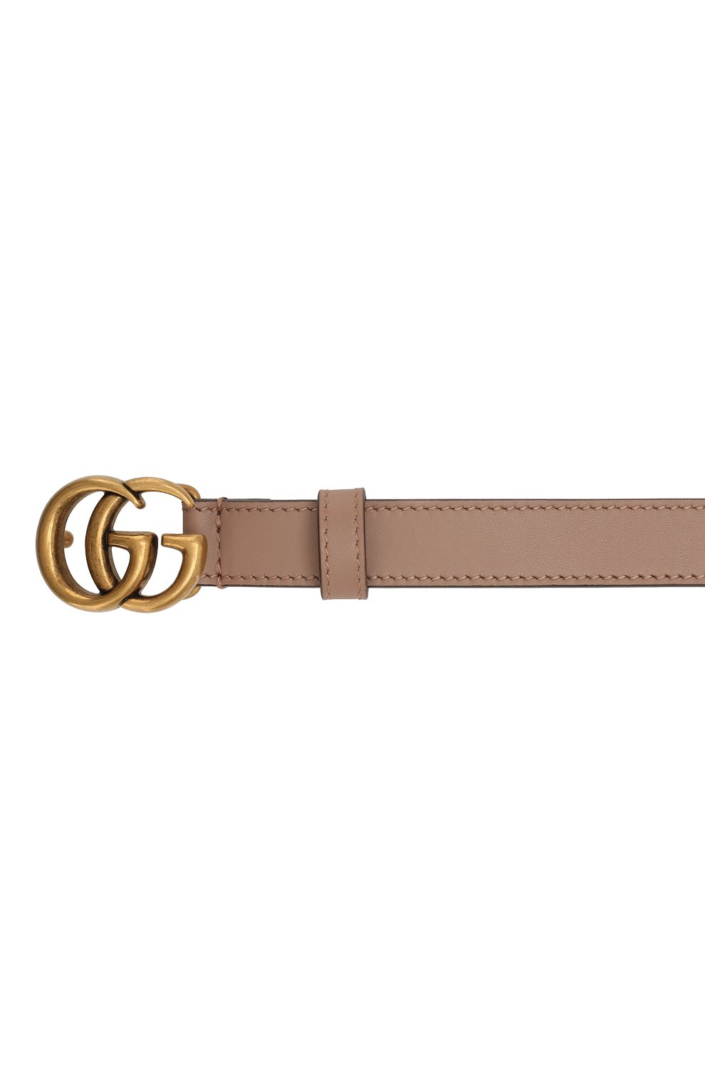 Женский бежевый кожаный ремень GUCCI 