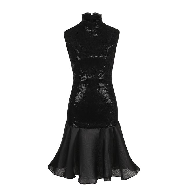 Приталенное мини-платье с воротником-стойкой Giorgio Armani