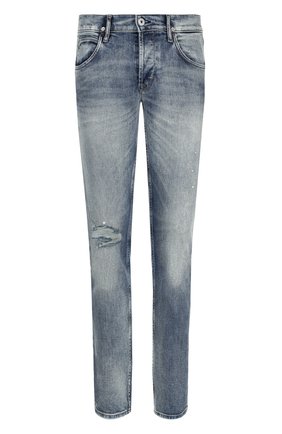 Мужские синие джинсы прямого кроя с потертостями Hudson, арт. M275/DK0/L0CK купить в ЦУМ | Фото №1 Джинсы прямого кроя с потертостями Hudson синие | Фото №1