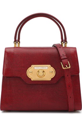 Женская сумка welcome DOLCE & GABBANA бордовая цвета, арт. 0116/BB6374/AI760 купить в ЦУМ | Фото №4 Сумка Welcome Dolce & Gabbana бордовая цвета | Фото №4