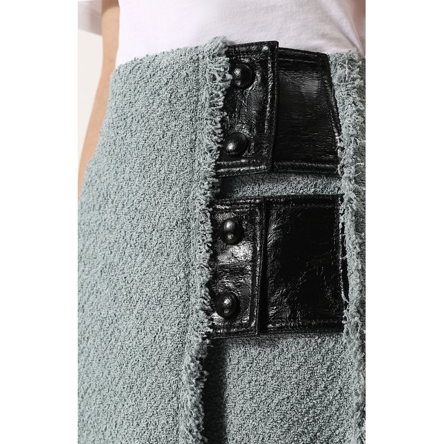 Мини-юбка фактурной вязки из смеси вискозы и льна Sonia Rykiel 19202213-37 Фото 5