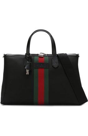 Мужская текстильная дорожная сумка с отделкой web GUCCI черного цвета по цене 73000 руб., арт. 359261/KWT7N | Фото 6 Мужская текстильная дорожная сумка с отделкой web GUCCI черного цвета, арт. 359261/KWT7N | Фото 6
