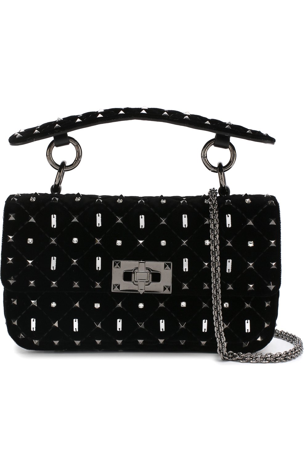 Женская сумка valentino garavani rockstud spike small VALENTINO черная цвета, арт. QW1B0123/YHH купить в ЦУМ | Фото №6 Сумка Valentino Garavani Rockstud Spike small Valentino черная цвета | Фото №6
