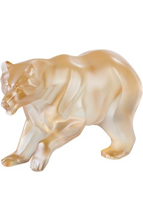 Скульптура bear LALIQUE золотого цвета, арт. 10641200 | Фото 1 (Статус проверки: Проверена категория; Ограничения доставки: fragile-2)