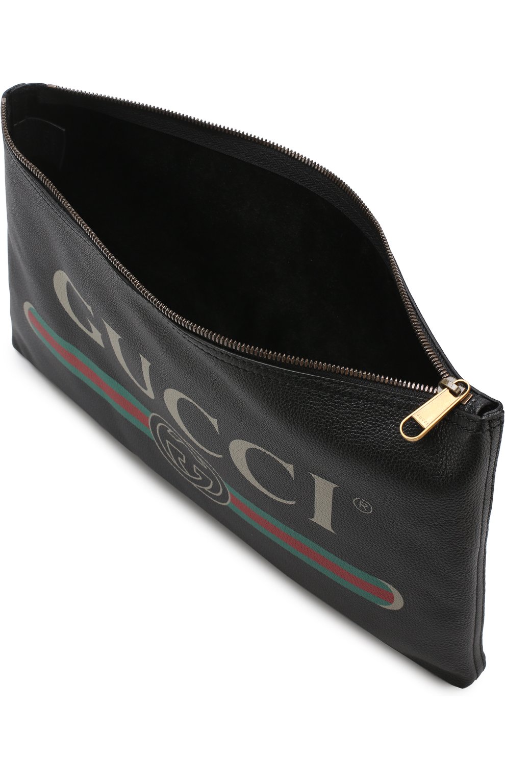 Мужская кожаная папка для документов на молнии GUCCI черного цвета по цене 71800 руб., арт. 500984/0GCAT | Фото 4 Мужская кожаная папка для документов на молнии GUCCI черного цвета, арт. 500984/0GCAT | Фото 4