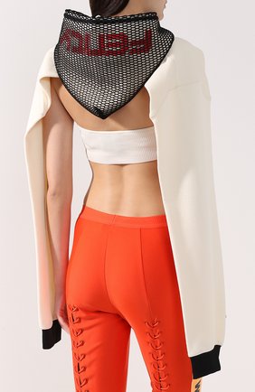 Женская черная накидка с капюшоном с перфорированной отделкой Fenty Puma by Rihanna, арт. 02184501 купить в ЦУМ | Фото №4 Накидка с капюшоном с перфорированной отделкой Fenty Puma by Rihanna черная | Фото №4