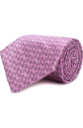 Мужской шелковый галстук ZILLI розового цвета, арт. MIP-CC7PL-40970/N001 | Фото 1 (Статус проверки: Проверено; Материал: Текстиль, Шелк; Принт: С принтом)