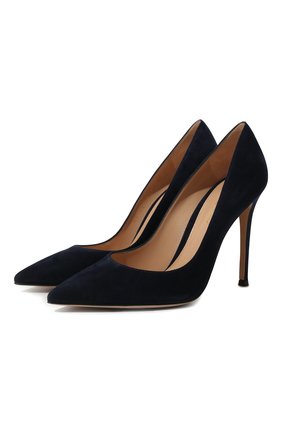 Женские замшевые туфли gianvito 105 GIANVITO ROSSI темно-синего цвета по цене 49400 руб., арт. G28470.15RIC.CAMDENI | Фото 1 Женские замшевые туфли gianvito 105 GIANVITO ROSSI темно-синего цвета, арт. G28470.15RIC.CAMDENI | Фото 1
