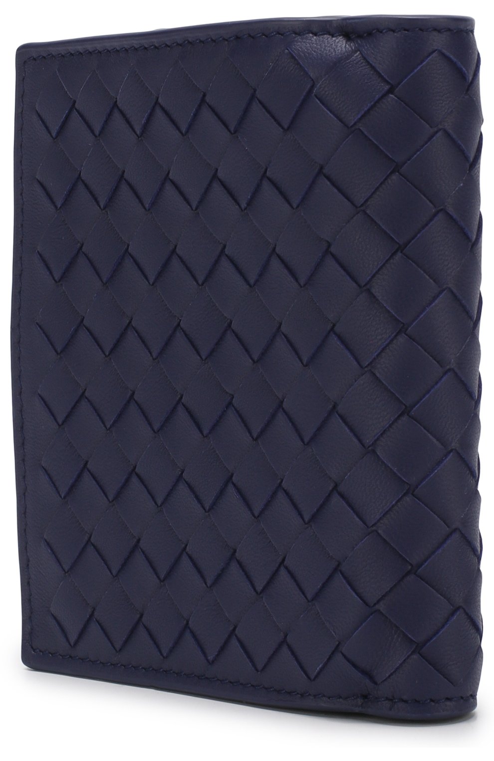 Кожаный кошелек с плетением intrecciato Bottega Veneta, синего цвета, арт. 121059/V001N в ЦУМ | Фото №2 Кожаный кошелек с плетением intrecciato Bottega Veneta синего цвета | Фото №2