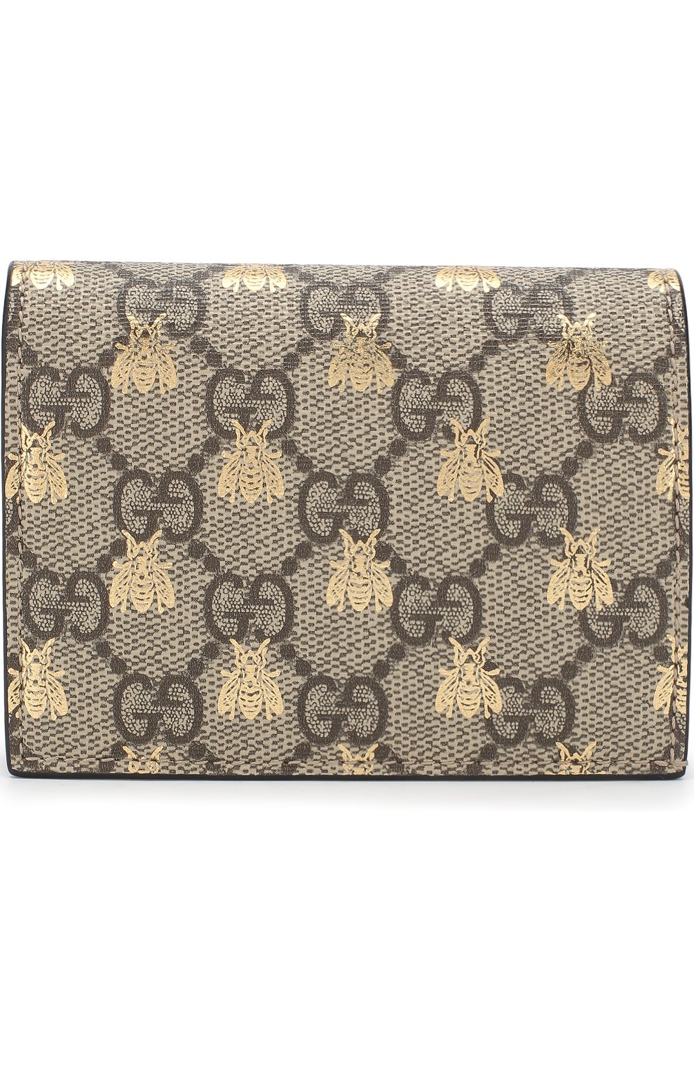 Женский футляр для кредитных карт gg supreme GUCCI бежевого цвета, арт. 508757/9F26G | Фото 1