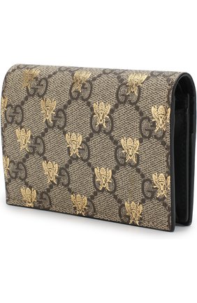 Женский футляр для кредитных карт gg supreme GUCCI бежевого цвета по цене 21550 руб., арт. 508757/9F26G | Фото 2 Женский футляр для кредитных карт gg supreme GUCCI бежевого цвета, арт. 508757/9F26G | Фото 2