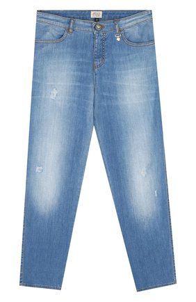 Детские джинсы с декоративными потертостями ARMANI JUNIOR голубого цвета по цене 15750 руб., арт. 3Z3J10/3D0MZ/11A-16A | Фото 1 Детские джинсы с декоративными потертостями ARMANI JUNIOR голубого цвета, арт. 3Z3J10/3D0MZ/11A-16A | Фото 1 (Материал внешний: Хлопок; Статус проверки: Проверено; Кросс-КТ: джинсы; Детали: Потертости; Ростовка одежда: 10 - 11 лет | 140 - 146см, 12 лет | 152 см, 13 - 15 лет | 158 см, 16 лет | 164 см)