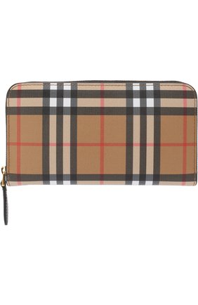 Кожаный кошелек в клетку Vintage Check на молнии Burberry, черного цвета, арт. 4071416 в ЦУМ | Фото №1 Кожаный кошелек в клетку Vintage Check на молнии Burberry черного цвета | Фото №1