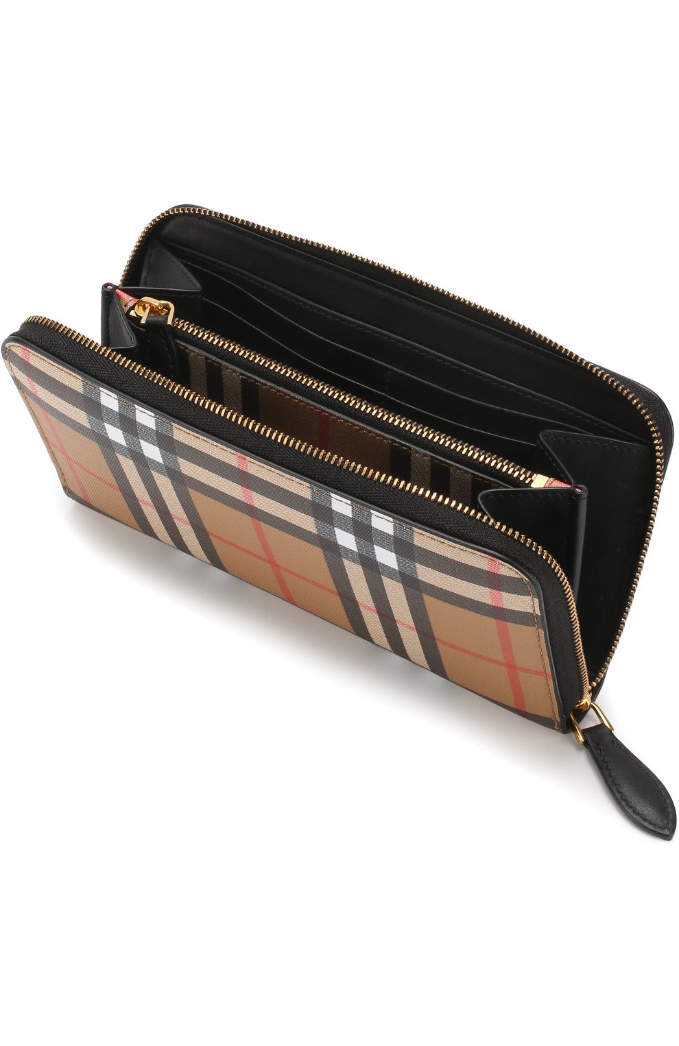 Кожаный кошелек в клетку Vintage Check на молнии Burberry, черного цвета, арт. 4071416 в ЦУМ | Фото №3 Кожаный кошелек в клетку Vintage Check на молнии Burberry черного цвета | Фото №3