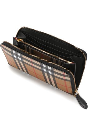 Кожаный кошелек в клетку Vintage Check на молнии Burberry, черного цвета, арт. 4071416 в ЦУМ | Фото №3 Кожаный кошелек в клетку Vintage Check на молнии Burberry черного цвета | Фото №3