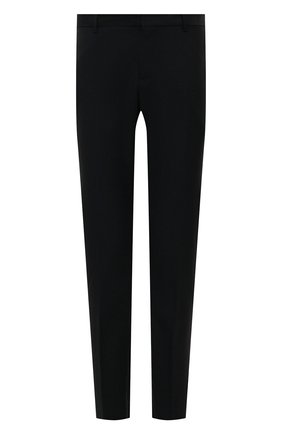 Мужские шерстяные брюки VALENTINO темно-синего цвета, арт. QV3RB54025S | Фото 1 (Материал внешний: Шерсть; Длина (брюки, джинсы): Стандартные; Случай: Повседневный)