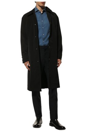 Мужские шерстяные брюки VALENTINO темно-синего цвета, арт. QV3RB54025S | Фото 2 (Материал внешний: Шерсть; Длина (брюки, джинсы): Стандартные; Случай: Повседневный)