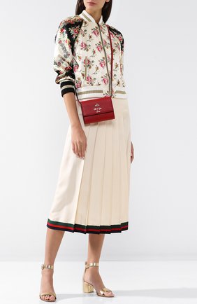 Женская клатч animalier bee GUCCI красного цвета по цене 56650 руб., арт. 498097/A7M0T | Фото 2 Женская клатч animalier bee GUCCI красного цвета, арт. 498097/A7M0T | Фото 2