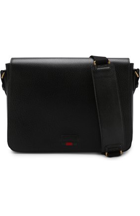 Мужская кожаный мессенджер с клапаном GUCCI черного цвета по цене 130500 руб., арт. 450973/DJ23T | Фото 5 Мужская кожаный мессенджер с клапаном GUCCI черного цвета, арт. 450973/DJ23T | Фото 5