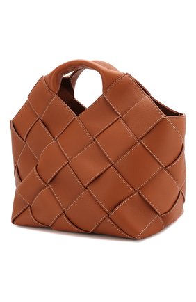 Женская сумка woven LOEWE светло-коричневого цвета по цене 225500 руб., арт. 321.12.L62 | Фото 3 Женская сумка woven LOEWE светло-коричневого цвета, арт. 321.12.L62 | Фото 3