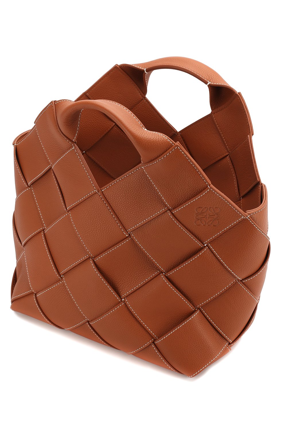 Женская сумка woven LOEWE светло-коричневого цвета по цене 225500 руб., арт. 321.12.L62 | Фото 4 Женская сумка woven LOEWE светло-коричневого цвета, арт. 321.12.L62 | Фото 4