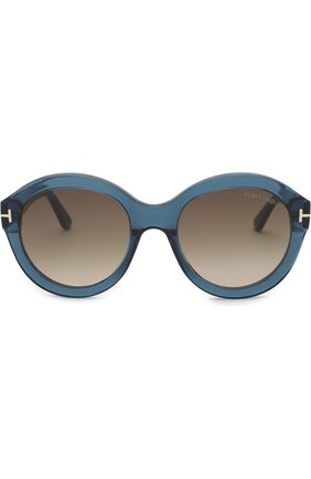Женские солнцезащитные очки TOM FORD голубого цвета по цене 22850 руб., арт. TF611 | Фото 2 Женские солнцезащитные очки TOM FORD голубого цвета, арт. TF611 | Фото 2