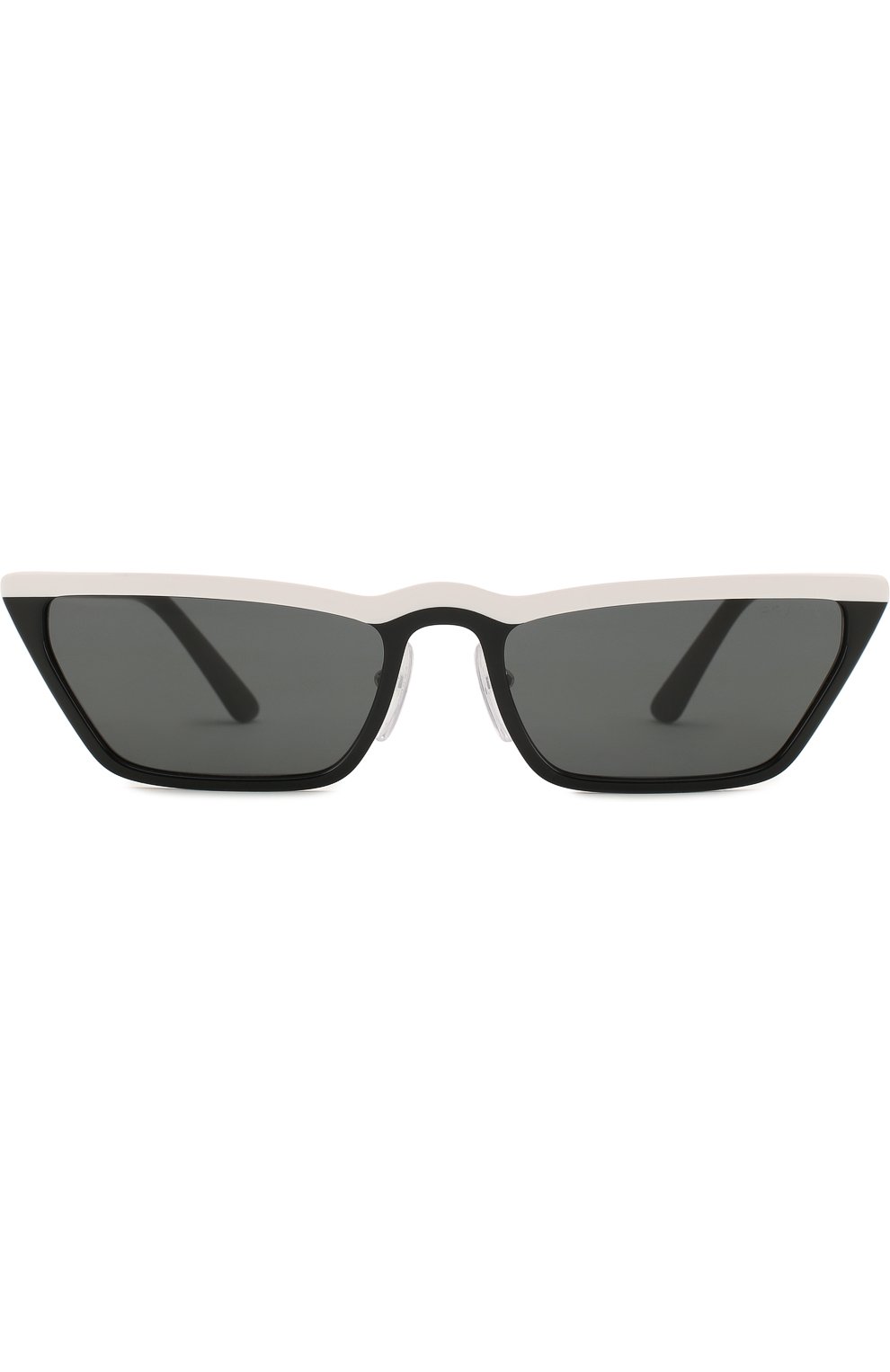 Женские черно-белые солнцезащитные очки Prada, арт. 19US-YC45S0 купить в ЦУМ | Фото №3 Солнцезащитные очки Prada черно-белые | Фото №3