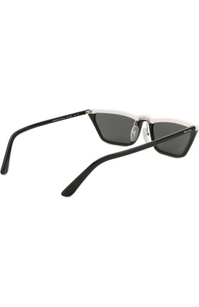Женские черно-белые солнцезащитные очки Prada, арт. 19US-YC45S0 купить в ЦУМ | Фото №4 Солнцезащитные очки Prada черно-белые | Фото №4