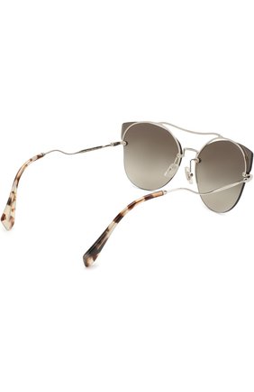 Женские серые солнцезащитные очки Miu Miu, арт. 52SS-1BC500 купить в ЦУМ | Фото №4 Солнцезащитные очки Miu Miu серые | Фото №4