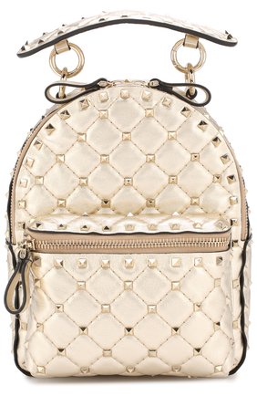 Женский рюкзак valentino garavani rockstud spike mini VALENTINO золотого цвета по цене 139500 руб., арт. PW0B0B63/NPL | Фото 1 Женский рюкзак valentino garavani rockstud spike mini VALENTINO золотого цвета, арт. PW0B0B63/NPL | Фото 1