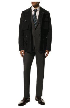 Мужские кожаные дерби на шнуровке BRIONI темно-коричневого цвета, арт. QEEQ0L/P6757 | Фото 2 (Стили: Классический; Материал внутренний: Натуральная кожа; Материал внешний: Кожа)