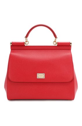 Женская сумка sicily medium new DOLCE & GABBANA красная цвета, арт. BB6235/A1001 купить в ЦУМ | Фото №1 Сумка Sicily medium new Dolce & Gabbana красная цвета | Фото №1