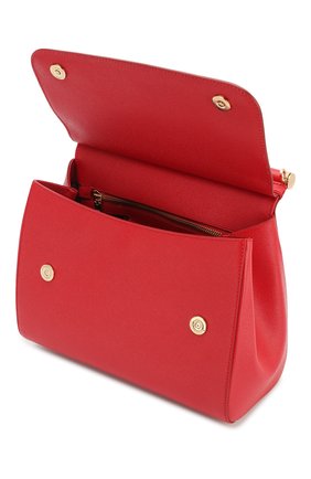 Женская сумка sicily medium new DOLCE & GABBANA красная цвета, арт. BB6235/A1001 купить в ЦУМ | Фото №4 Сумка Sicily medium new Dolce & Gabbana красная цвета | Фото №4