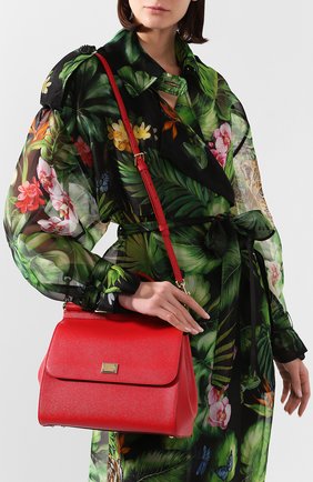 Женская сумка sicily medium new DOLCE & GABBANA красная цвета, арт. BB6235/A1001 купить в ЦУМ | Фото №5 Сумка Sicily medium new Dolce & Gabbana красная цвета | Фото №5