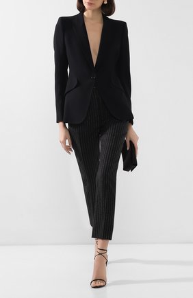 Женский жакет ALEXANDER MCQUEEN черного цвета по цене 144000 руб., арт. 358166/QLE40 | Фото 2 Женский жакет ALEXANDER MCQUEEN черного цвета, арт. 358166/QLE40 | Фото 2
