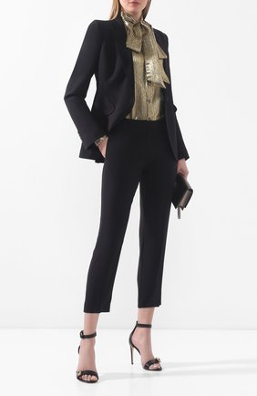 Женские брюки со стрелками ALEXANDER MCQUEEN черного цвета по цене 63200 руб., арт. 536679/QLE40 | Фото 2 Женские брюки со стрелками ALEXANDER MCQUEEN черного цвета, арт. 536679/QLE40 | Фото 2