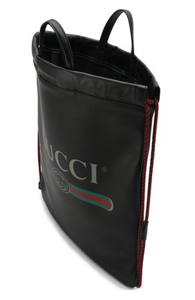 Мужской кожаный рюкзак с логотипом бренда GUCCI черного цвета по цене 128000 руб., арт. 516639/0GCBT | Фото 4 Мужской кожаный рюкзак с логотипом бренда GUCCI черного цвета, арт. 516639/0GCBT | Фото 4