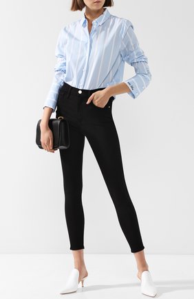 Женские однотонные джинсы-скинни FRAME DENIM черного цвета по цене 21050 руб., арт. AHRSKC208 | Фото 2 Женские однотонные джинсы-скинни FRAME DENIM черного цвета, арт. AHRSKC208 | Фото 2