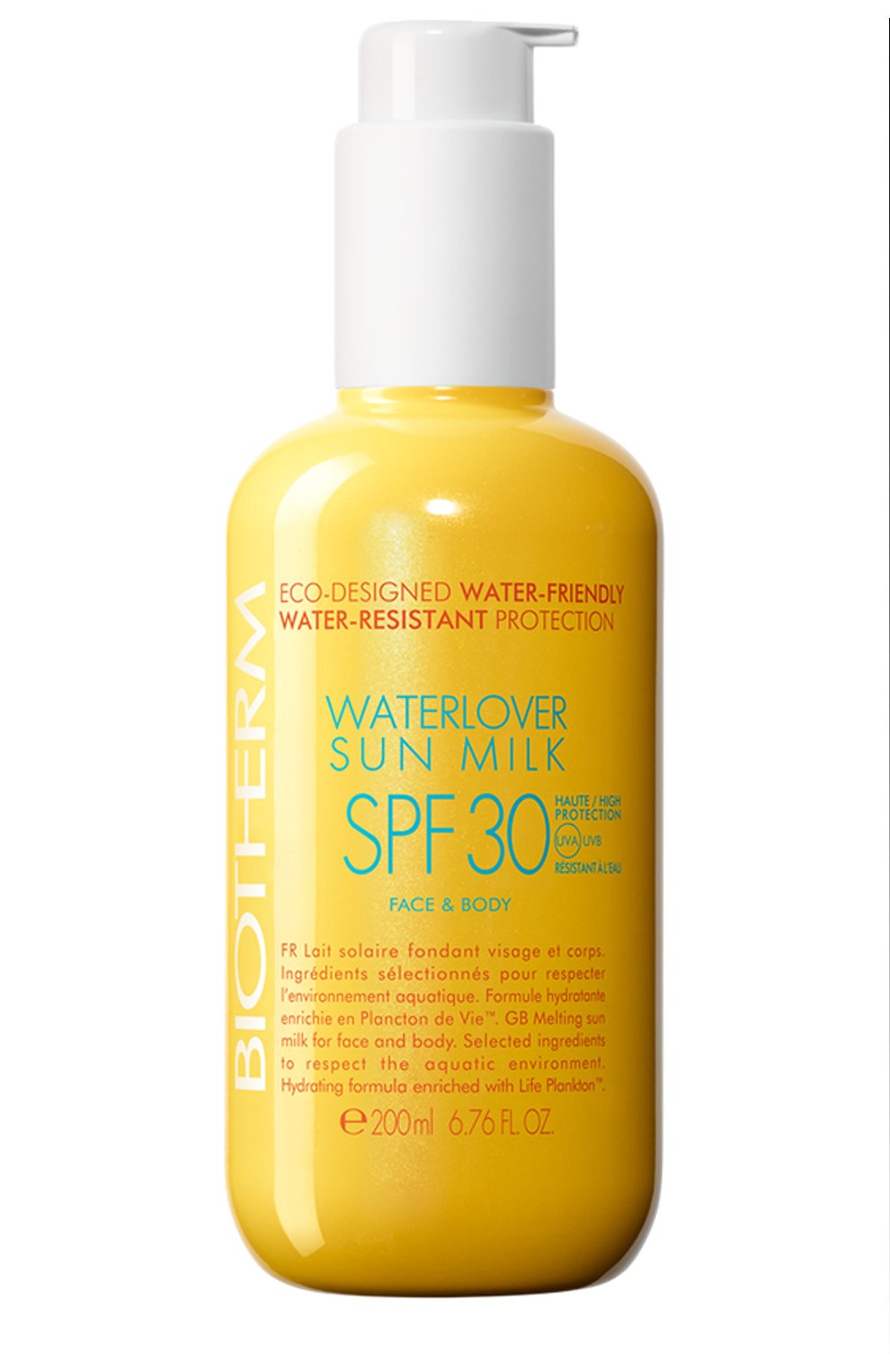 Солнцезащитное молочко для лица и тела waterlover spf 30 (200ml) BIOTHERM бесцветного цвета, арт. 3614271701503 | Фото 1 (Статус проверки: Проверена категория)
