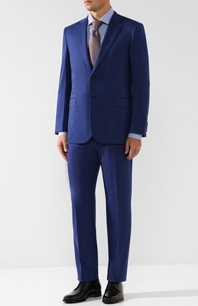 Мужская хлопковая сорочка с воротником кент KITON синего цвета по цене 61350 руб., арт. UCIH0636815005 | Фото 2 Мужская хлопковая сорочка с воротником кент KITON синего цвета, арт. UCIH0636815005 | Фото 2