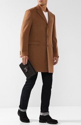 Мужская кожаная борсетка с отделкой из кожи крокодила ERMENEGILDO ZEGNA темно-коричневого цвета по цене 166000 руб., арт. C1327E-PC0/AMIS | Фото 2 Мужская кожаная борсетка с отделкой из кожи крокодила ERMENEGILDO ZEGNA темно-коричневого цвета, арт. C1327E-PC0/AMIS | Фото 2