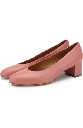 Женские розовые кожаные туфли на устойчивом каблуке Mansur Gavriel, сезон SS 2018, арт. FMH040LA купить в ЦУМ | Фото №1 Кожаные туфли на устойчивом каблуке Mansur Gavriel розовые | Фото №1