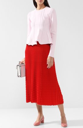 Женские розовые кожаные туфли на устойчивом каблуке Mansur Gavriel, сезон SS 2018, арт. FMH040LA купить в ЦУМ | Фото №1 Кожаные туфли на устойчивом каблуке Mansur Gavriel розовые | Фото №1