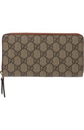 Кошелек GG Supreme на молнии Gucci, бежевого цвета, арт. 410102/KLQHG в ЦУМ | Фото №1 Кошелек GG Supreme на молнии Gucci бежевого цвета | Фото №1