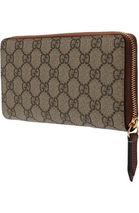 Кошелек GG Supreme на молнии Gucci, бежевого цвета, арт. 410102/KLQHG в ЦУМ | Фото №2 Кошелек GG Supreme на молнии Gucci бежевого цвета | Фото №2