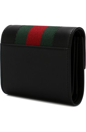 Кожаный кошелек Sylvie с клапаном Gucci, черного цвета, арт. 476081/CWLSG в ЦУМ | Фото №2 Кожаный кошелек Sylvie с клапаном Gucci черного цвета | Фото №2