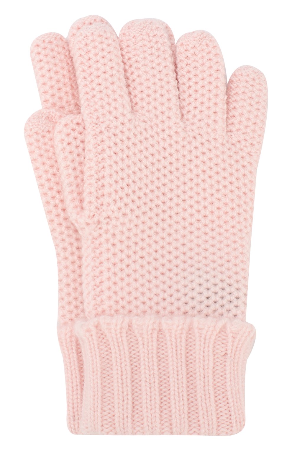 Детские кашемировые перчатки little crochet LORO PIANA светло-розового цвета, арт. FAF8480 | Фото 1