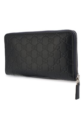 Мужской кожаное портмоне signature GUCCI синего цвета по цене 46000 руб., арт. 447906/CWC1R | Фото 2 Мужской кожаное портмоне signature GUCCI синего цвета, арт. 447906/CWC1R | Фото 2
