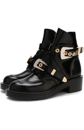 Кожаные ботинки Creepers с ремешками | Фото №1 Кожаные ботинки Creepers с ремешками | Фото №1